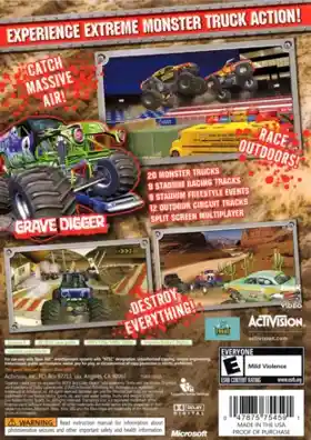 Monster Jam (USA) box cover back